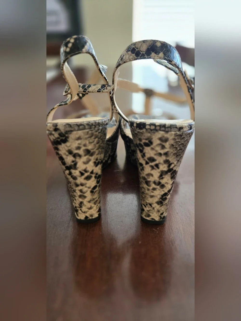 Michael By Michael Shannon Snake-Print Wedge Sandals